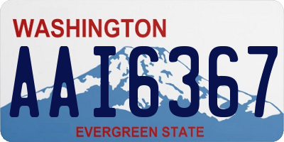 WA license plate AAI6367