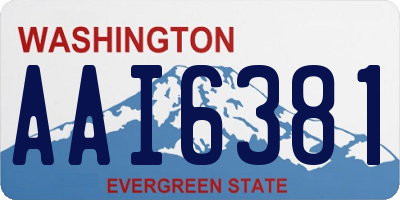 WA license plate AAI6381