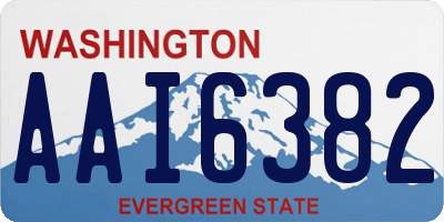 WA license plate AAI6382