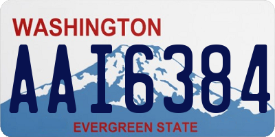 WA license plate AAI6384