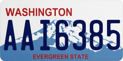 WA license plate AAI6385