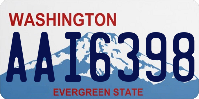 WA license plate AAI6398