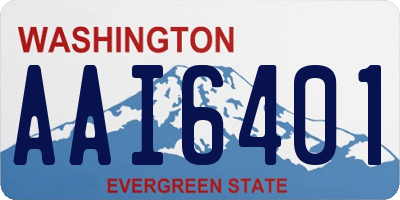 WA license plate AAI6401