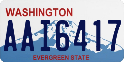 WA license plate AAI6417