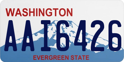 WA license plate AAI6426