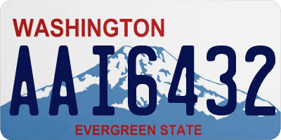 WA license plate AAI6432