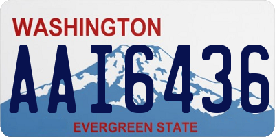 WA license plate AAI6436