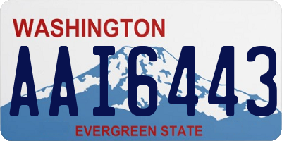 WA license plate AAI6443