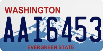 WA license plate AAI6453