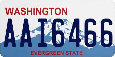 WA license plate AAI6466