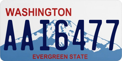 WA license plate AAI6477