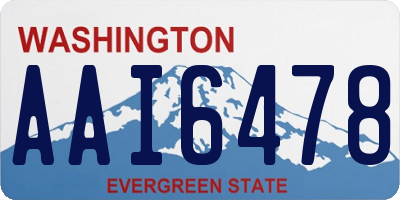 WA license plate AAI6478