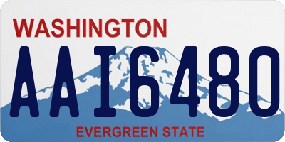 WA license plate AAI6480