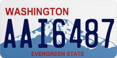 WA license plate AAI6487