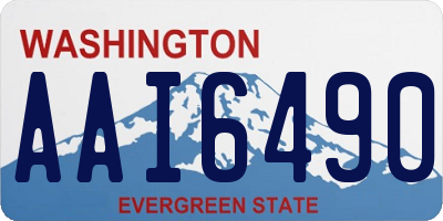 WA license plate AAI6490