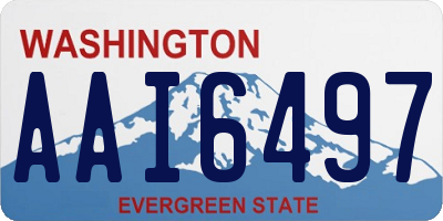WA license plate AAI6497