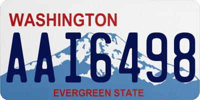 WA license plate AAI6498