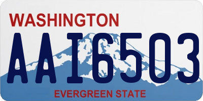 WA license plate AAI6503