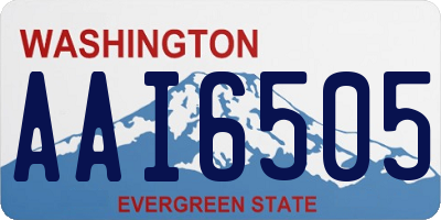 WA license plate AAI6505