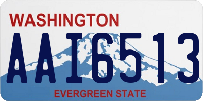 WA license plate AAI6513