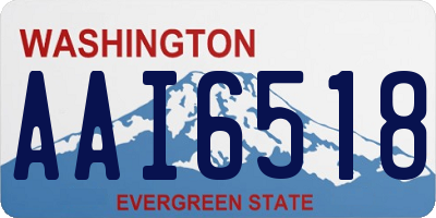 WA license plate AAI6518