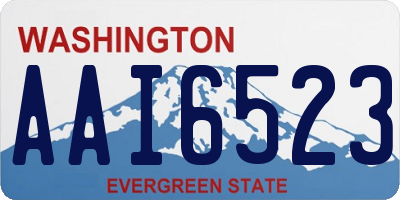 WA license plate AAI6523