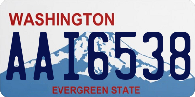 WA license plate AAI6538