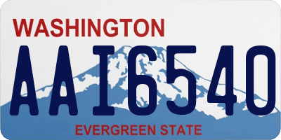 WA license plate AAI6540