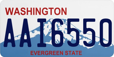 WA license plate AAI6550