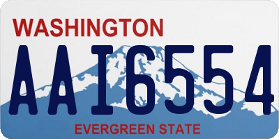 WA license plate AAI6554