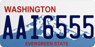 WA license plate AAI6555