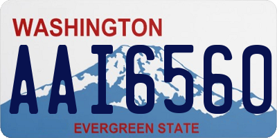 WA license plate AAI6560