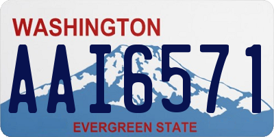 WA license plate AAI6571