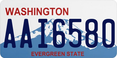 WA license plate AAI6580