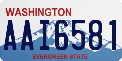 WA license plate AAI6581