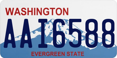 WA license plate AAI6588
