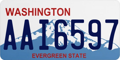 WA license plate AAI6597