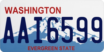 WA license plate AAI6599
