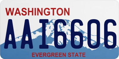 WA license plate AAI6606