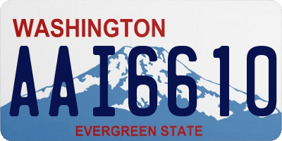 WA license plate AAI6610