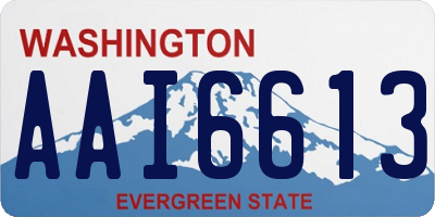 WA license plate AAI6613