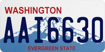 WA license plate AAI6630