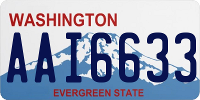 WA license plate AAI6633