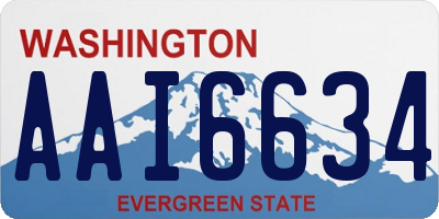 WA license plate AAI6634