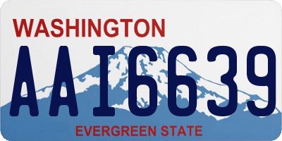 WA license plate AAI6639