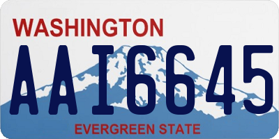 WA license plate AAI6645
