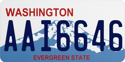 WA license plate AAI6646