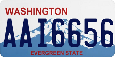 WA license plate AAI6656