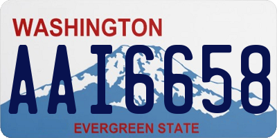 WA license plate AAI6658