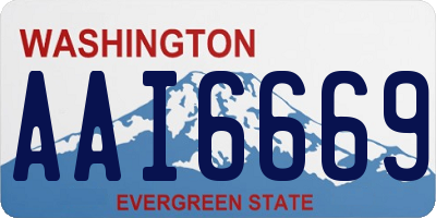 WA license plate AAI6669